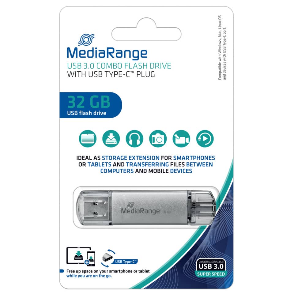 USB Stick 3.1 Kombo-Speicherstick, mit USB Type-C Stecker - 32 GB