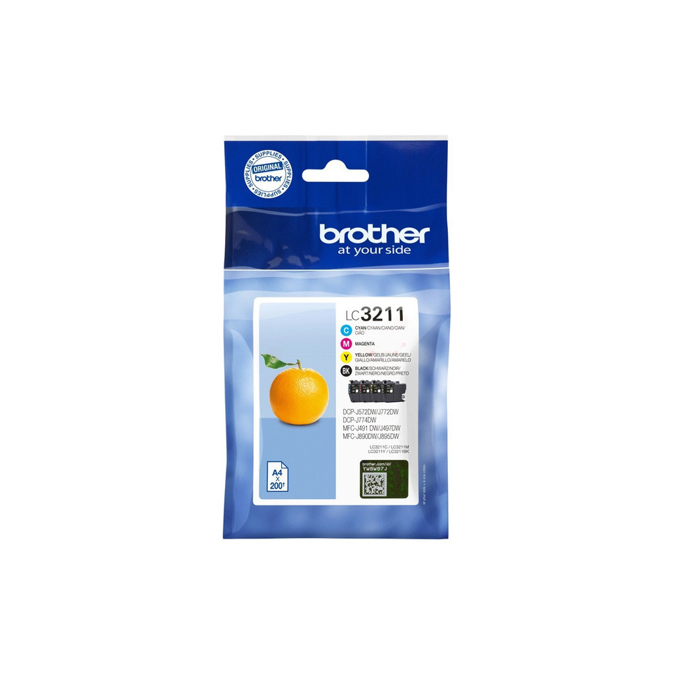 Original Brother Tintenpatrone MultiPack Bk,C,M,Y (LC-3211VALDR)