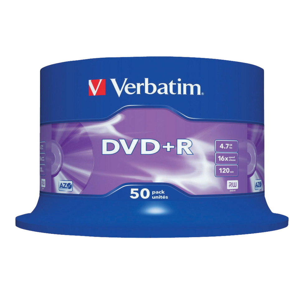 DVD+R AZO - 4,7 GB, 16x, 50 Stück
