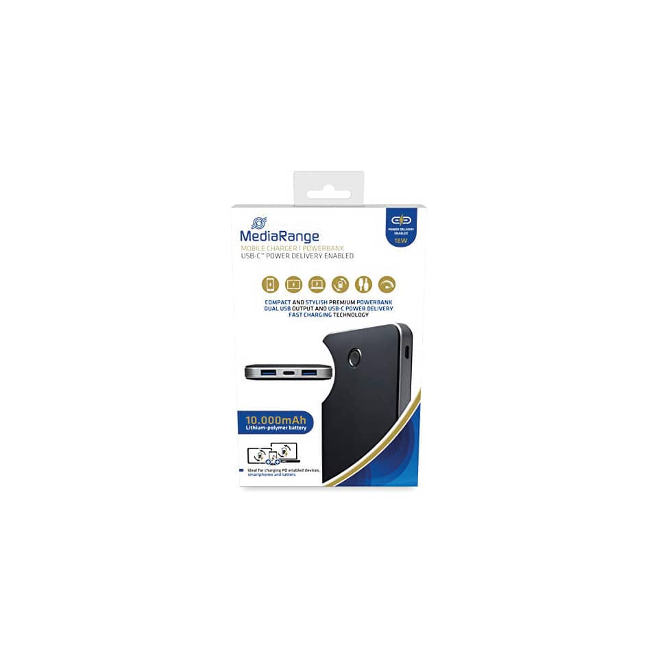 Mobiles Ladegerät | Powerbank 10.000mAh mit USB-C Power Delivery Schnellladetechnologie
