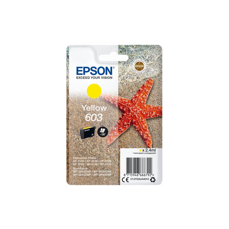 Original Epson Tintenpatrone gelb (C13T03U44010,T03U440,603,T03U4,T03U44010)