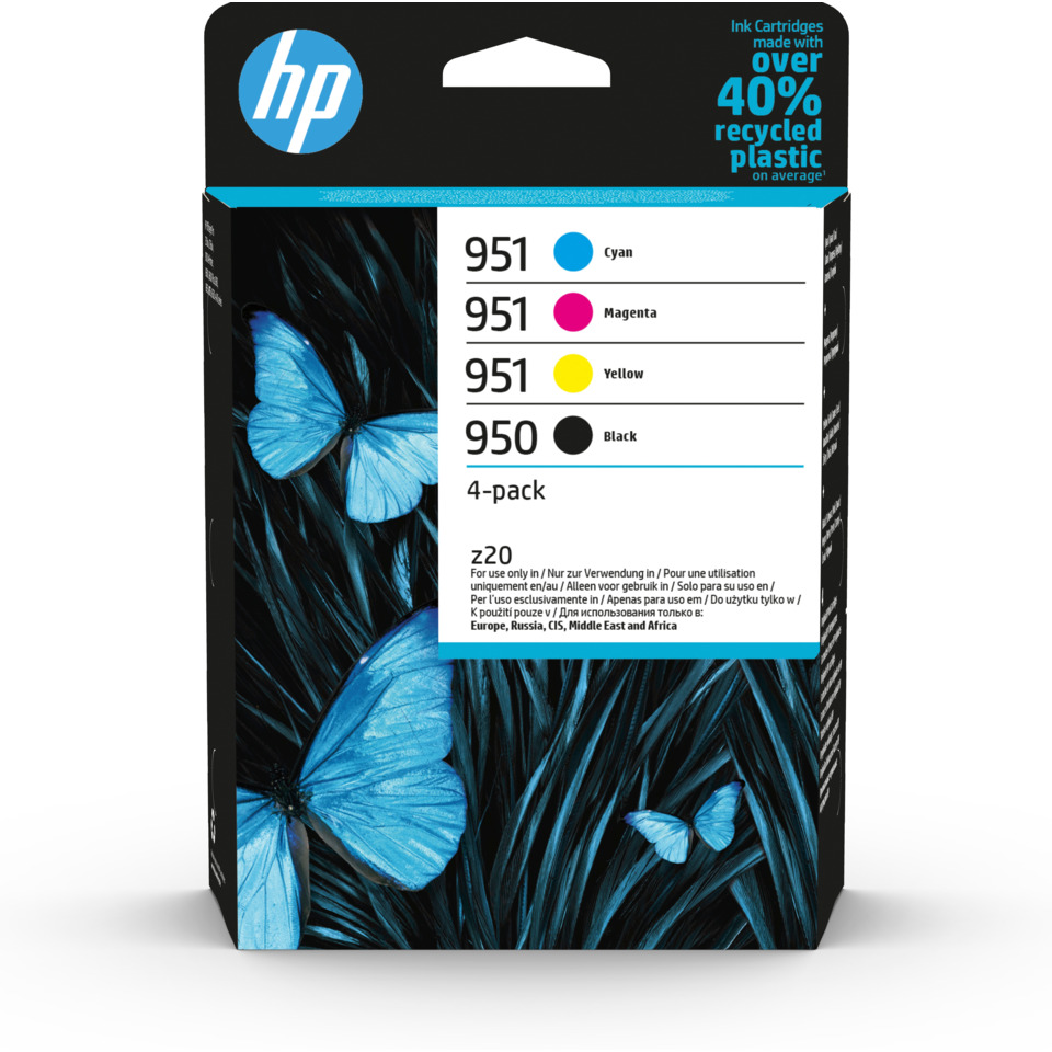 Original HP Tintenpatrone MultiPack Bk,C,M,Y (6ZC65AE,950/951,NO950/951,NO951/951)