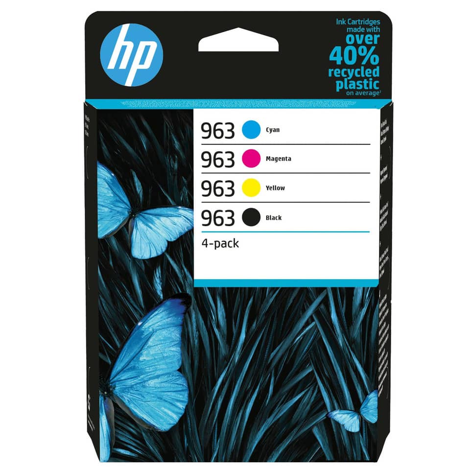 Original HP Tintenpatrone MultiPack Bk,C,M,Y (6ZC70AE,963,NO363,NO963)