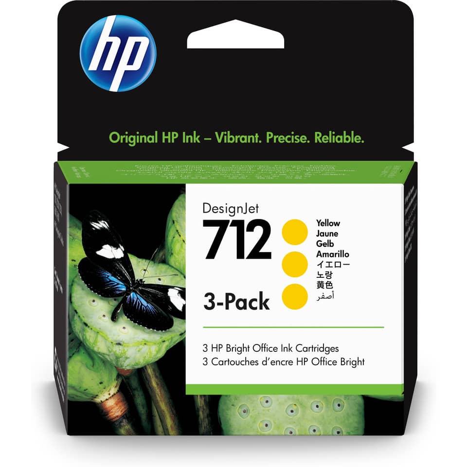 Original HP Tintenpatrone gelb MultiPack (3ED79A,712,712Y,712YELLOW,NO712,NO712Y,NO712YELLOW)