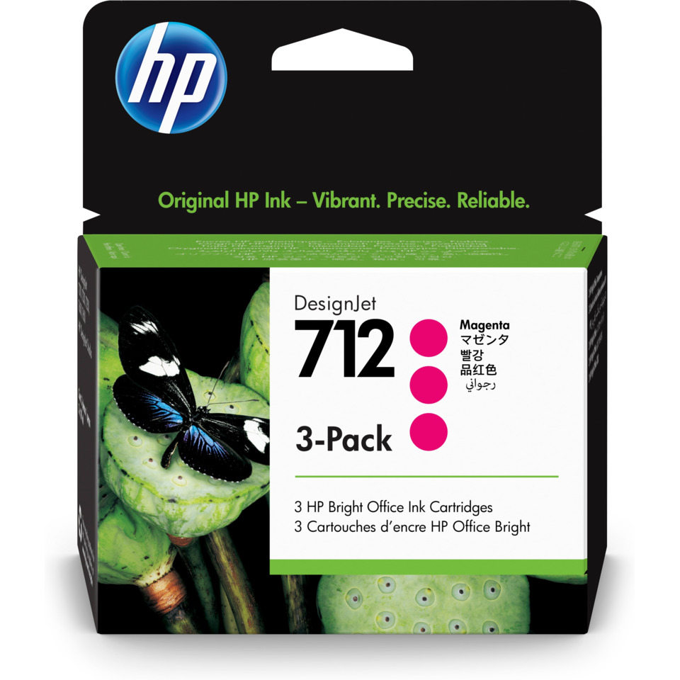 Original HP Tintenpatrone magenta MultiPack (3ED78A,712,712M,712MAGENTA,NO712,NO712M,NO712MAGENTA)