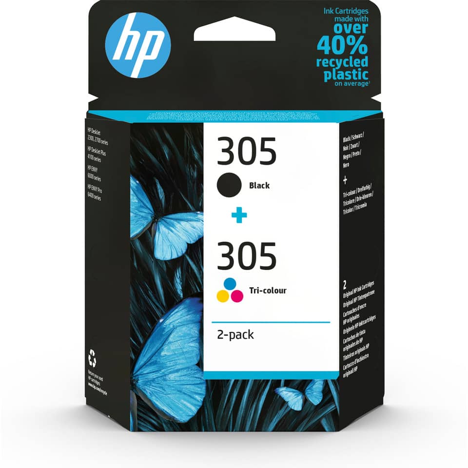 Original HP Druckkopfpatrone Multipack schwarz + color (6ZD17AE,305,NO305)