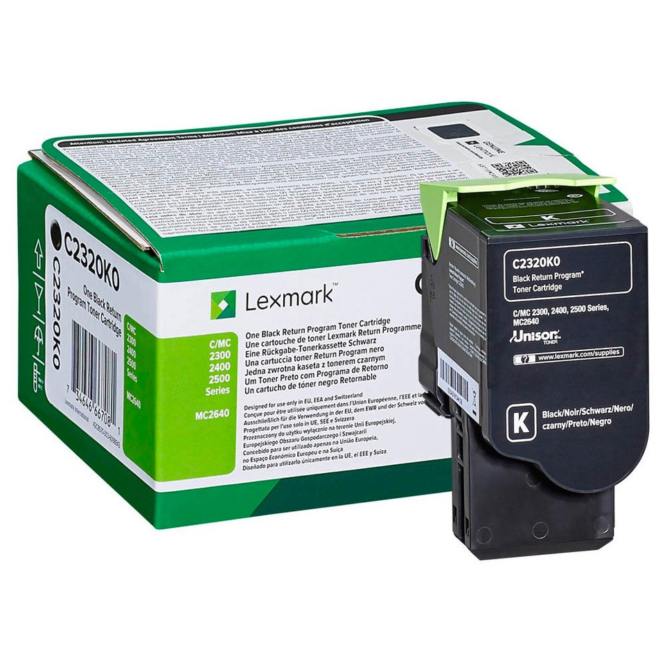 Original Lexmark Toner-Kit schwarz return program (00C2320K0,0C2320K0,C2320K0)