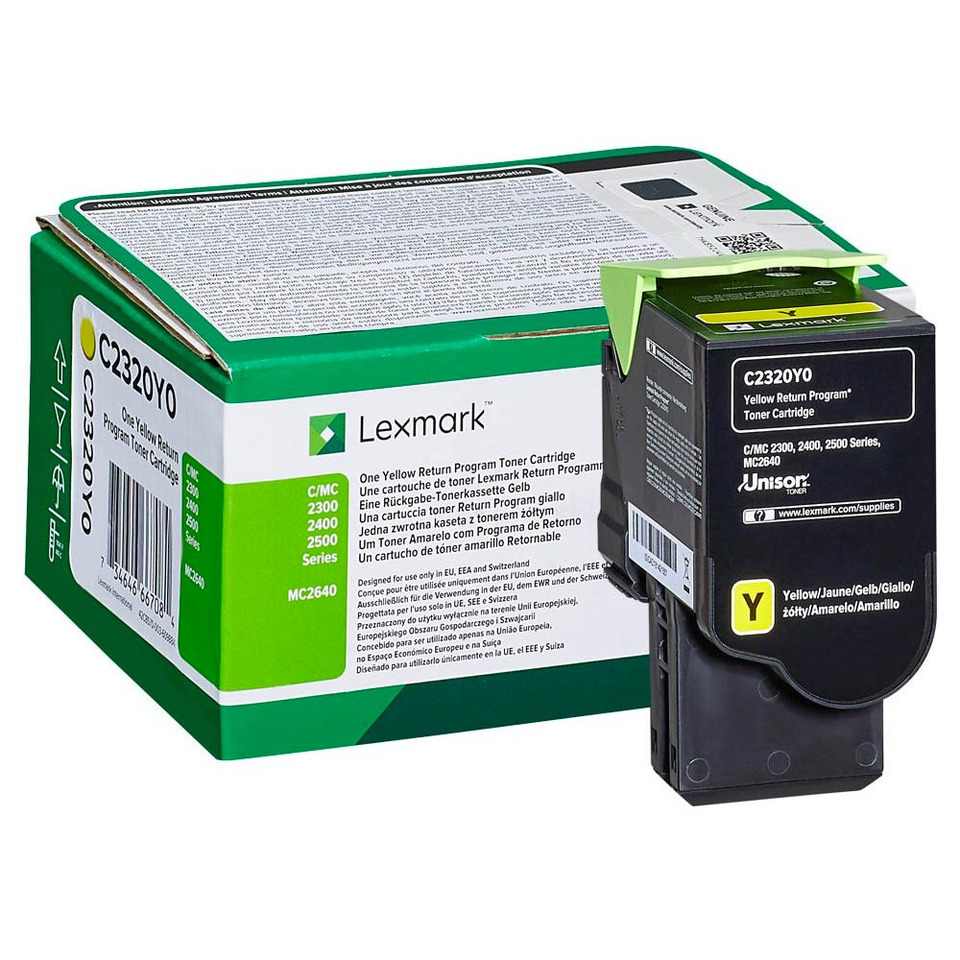 Original Lexmark Toner-Kit gelb return program (00C2320Y0,0C2320Y0,C2320Y0)