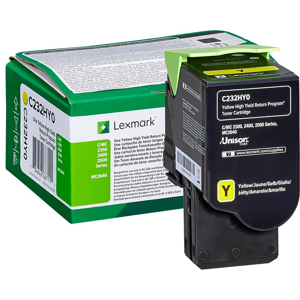 Original Lexmark Toner-Kit gelb return program (00C232HY0,0C232HY0,C232HY0)