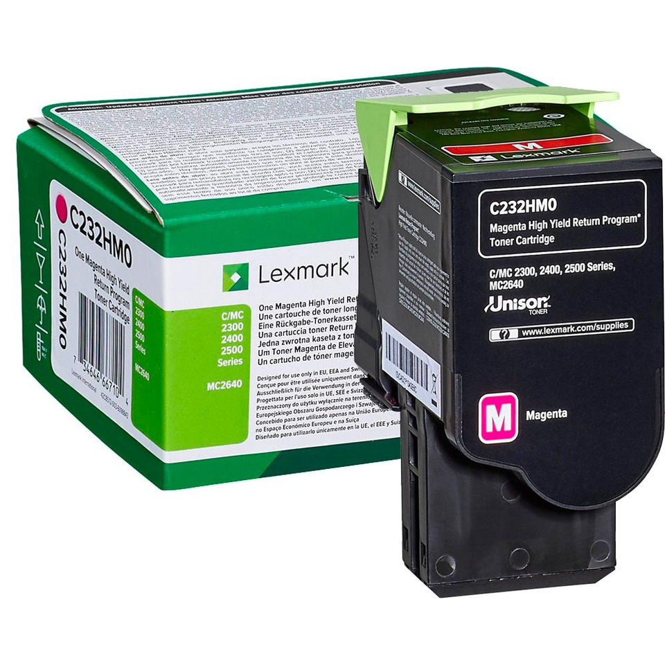 Original Lexmark Toner-Kit magenta return program (00C232HM0,0C232HM0,C232HM0)