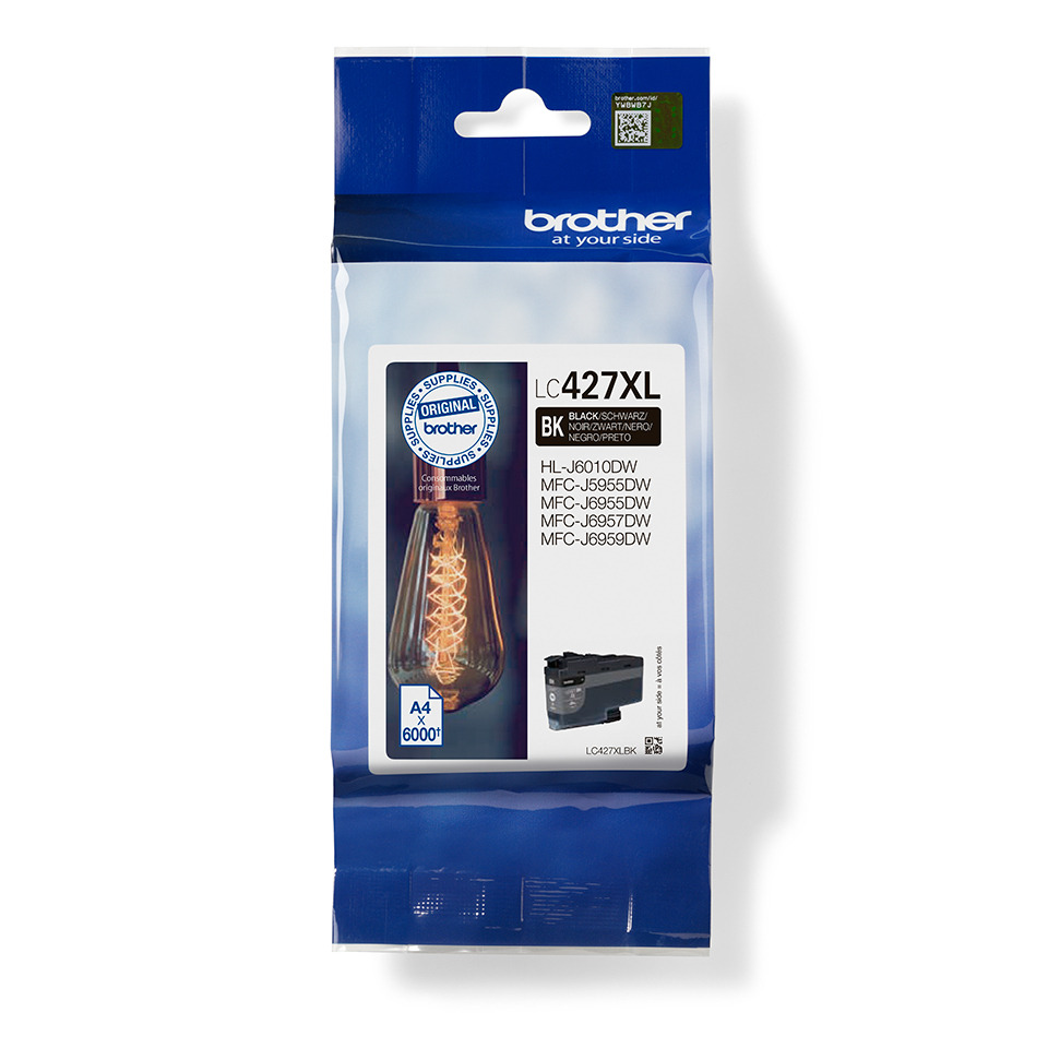 Original Brother Tintenpatrone schwarz High-Capacity (LC-427XLBK)