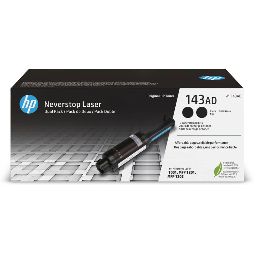 Original HP Toner-Kit Doppelpack (W1143AD,143AD,143ADBK,143ADBLACK,NO143AD,NO143ADBK,NO143ADBLACK)