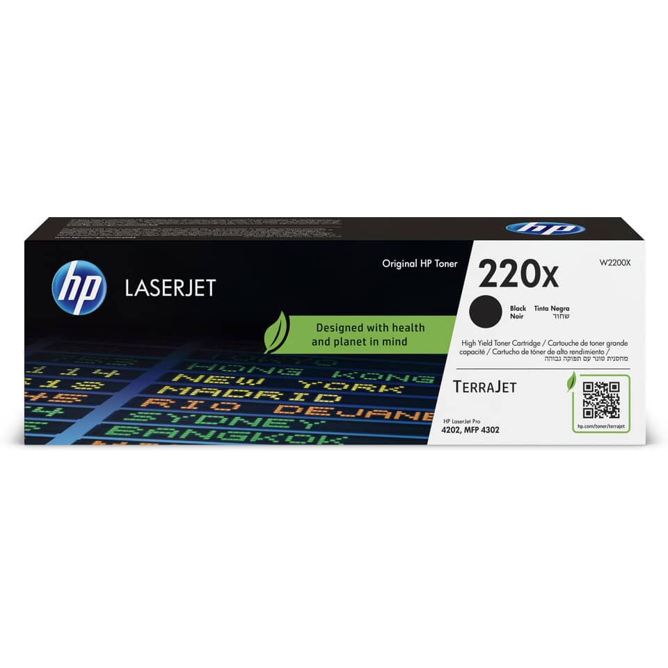 Original HP Tonerkartusche schwarz High-Capacity (W2200X,220X,220XBK,220XBLACK,NO220X,NO220XBK,NO220XBLACK)