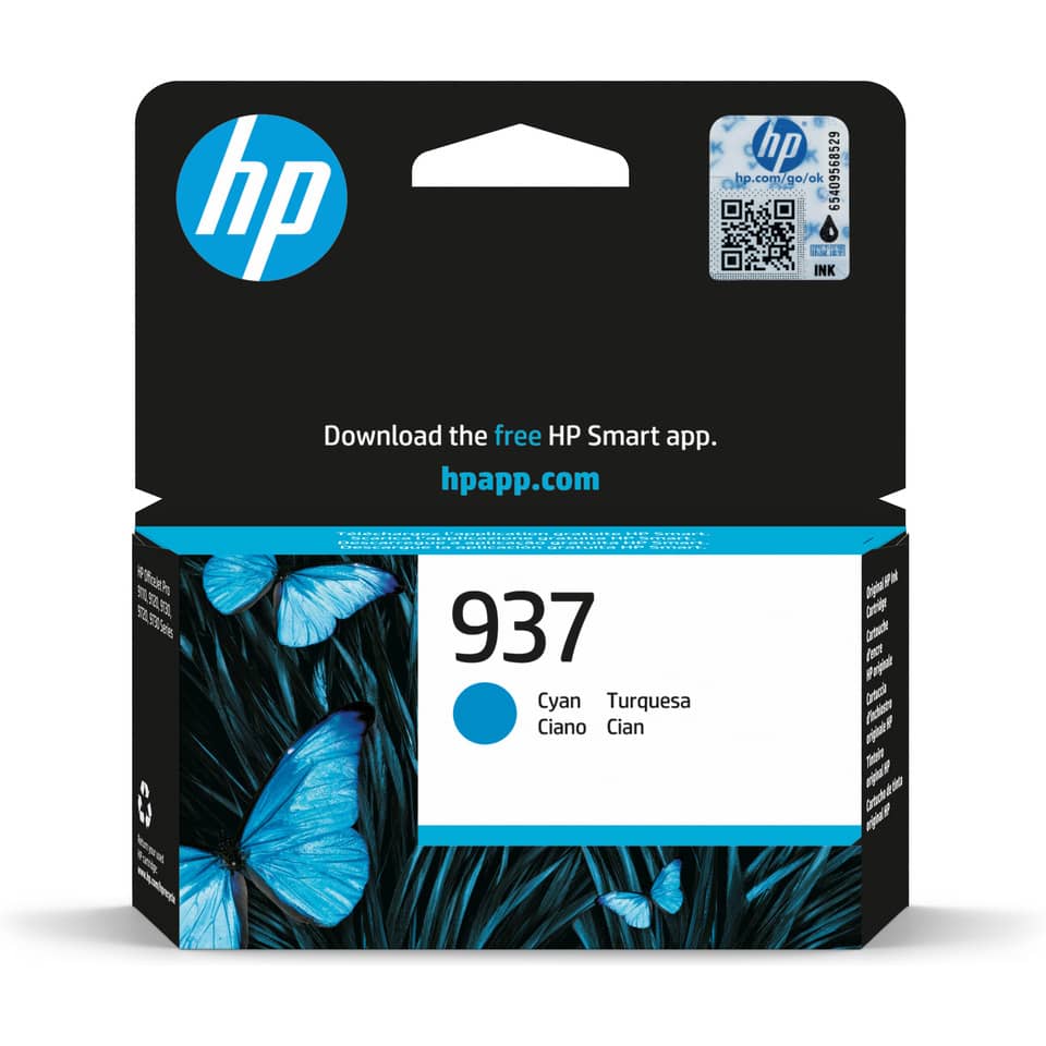Original HP Druckkopfpatrone cyan (4S6W2NE,4S6W2NE#CE1,937,937C,937CYAN,NO937,NO937C,NO937CYAN)