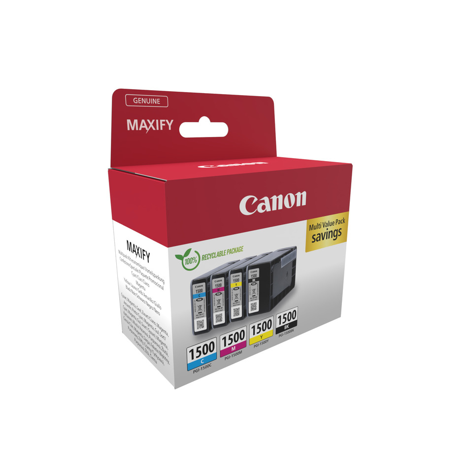 Original Canon Tintenpatrone MultiPack Bk,C,M,Y (9218B006,PGI-1500BKCMY)
