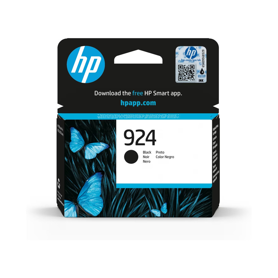 Original HP Tintenpatrone schwarz (4K0U6NE,4K0U6NE#CE1,4K0U6NE#SE1,924,924BK,924BLACK,NO924,NO924BK,NO924BLACK)