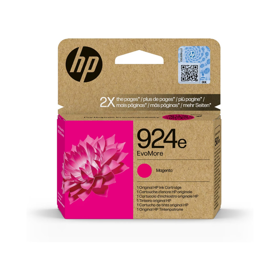 Original HP Tintenpatrone magenta EvoMore (4K0U8NE,4K0U8NE#CE1,4K0U8NE#SE1,924E,924EM,924EMAGENTA,NO924E,NO924EM,NO924EMAGENTA)