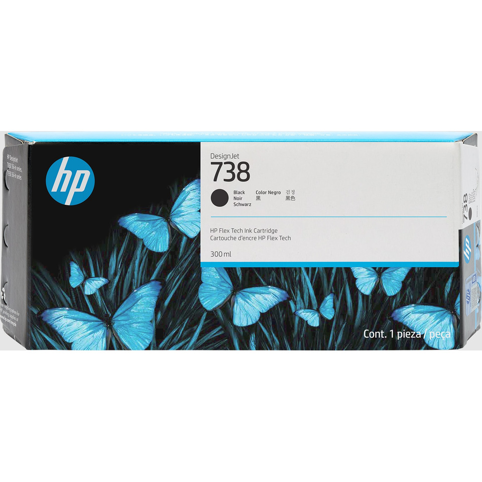 Original HP Tintenpatrone schwarz (498N8A,738,738BK,738BLACK,NO738,NO738BK,NO738BLACK)