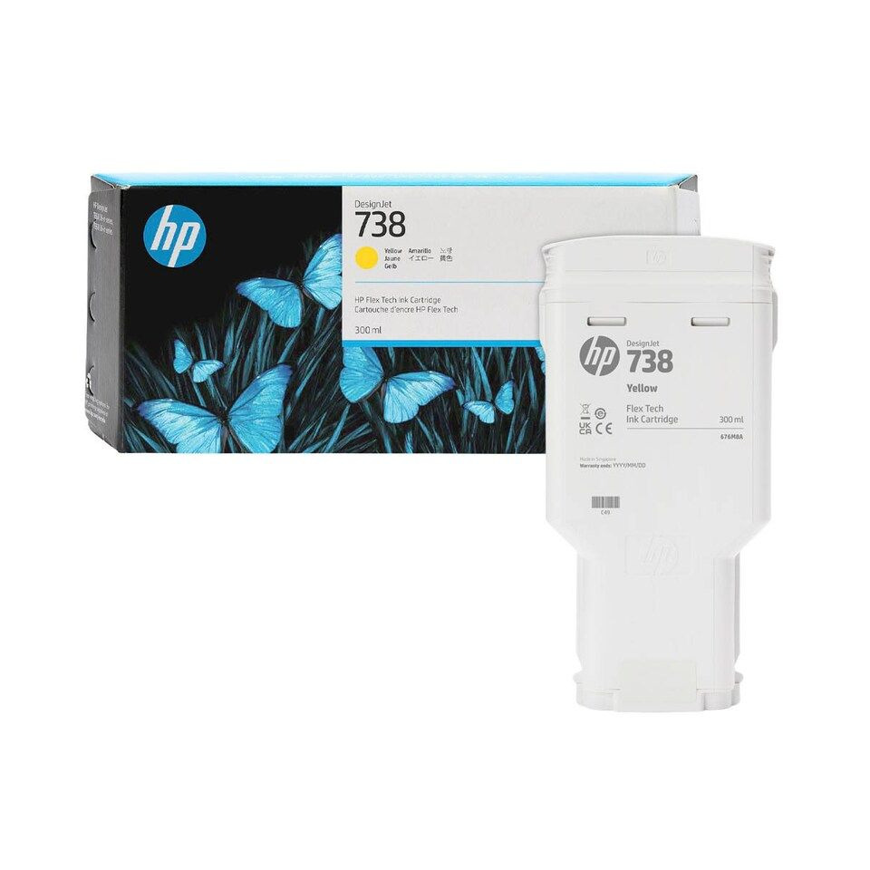 Original HP Tintenpatrone gelb (676M8A,738,738Y,738YELLOW,NO738,NO738Y,NO738YELLOW)