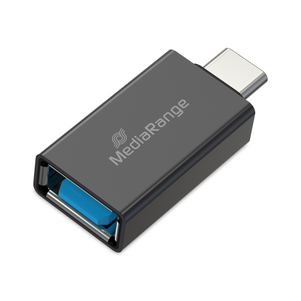 Universaler USB-A auf USB Type-C® Adapter, schwarz