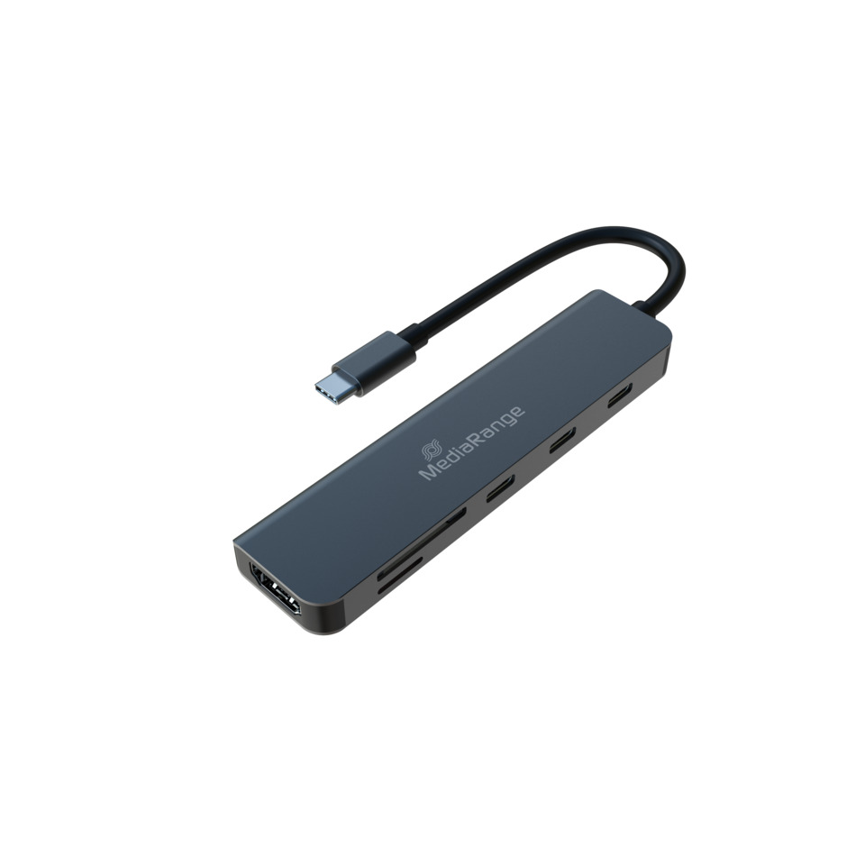 Multiport Adapter 6-in-1, USB C, silber