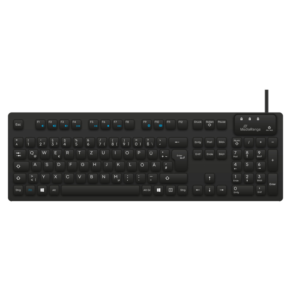 Tastatur Hygiene, kabelgebunden, schwarz