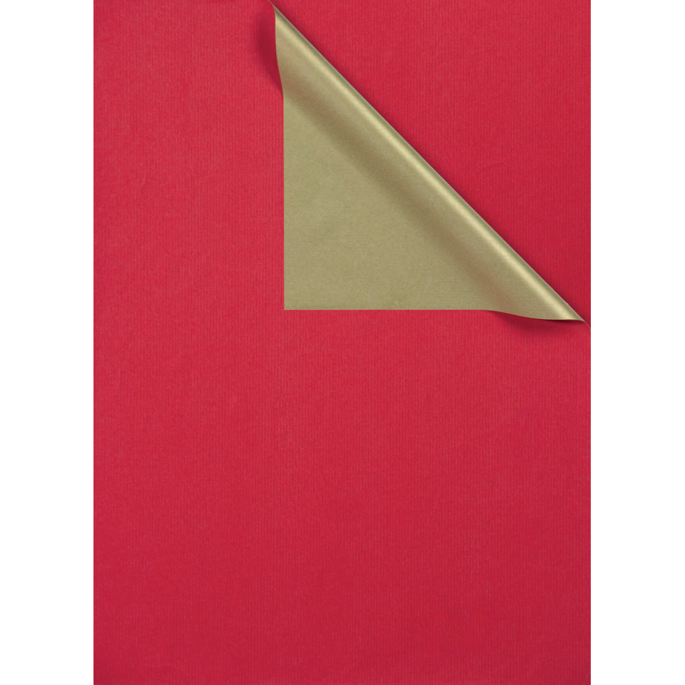 Secare Rolle 2-Color Geschenkpapier - 70 cm x 250 m, rot/gold