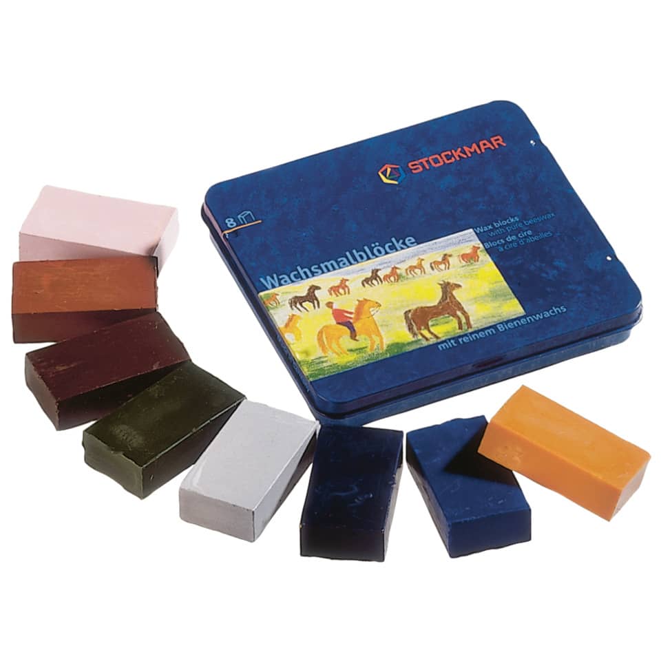 Wachsmalblöcke - 8 Farben Ergänzungssortiment