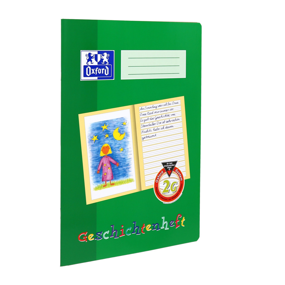 Geschichtenheft, A4, 2G, 16, robuster, abwischbarer Deckel