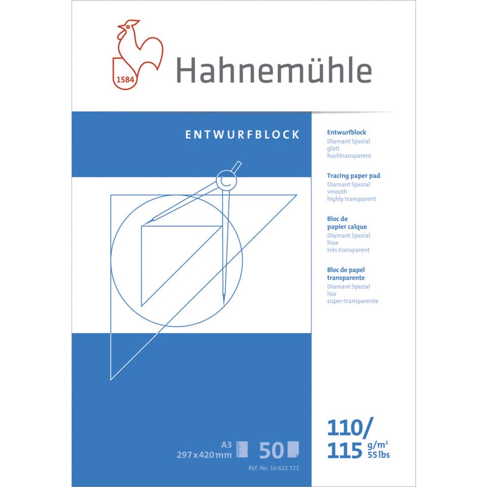 Transparentblock - A3, 110/115 g/qm, 50 Blatt