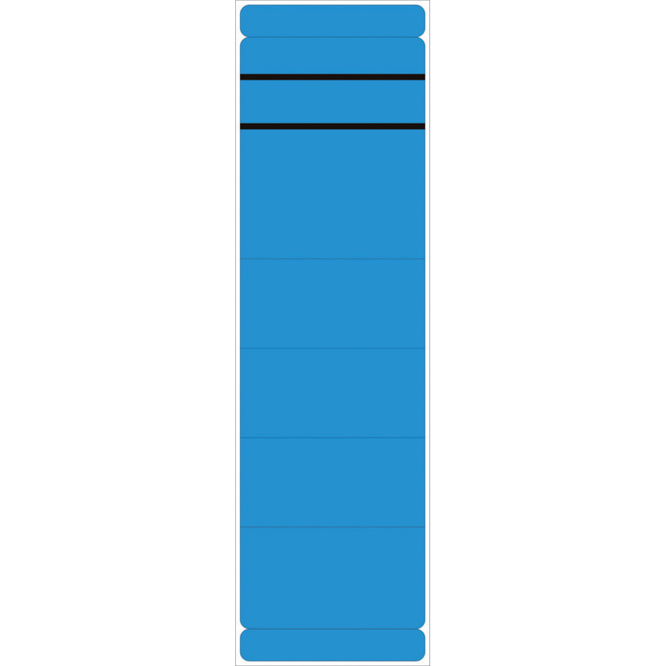 Ordnerrückenschilder - breit/lang, sk, 10 Stück, blau