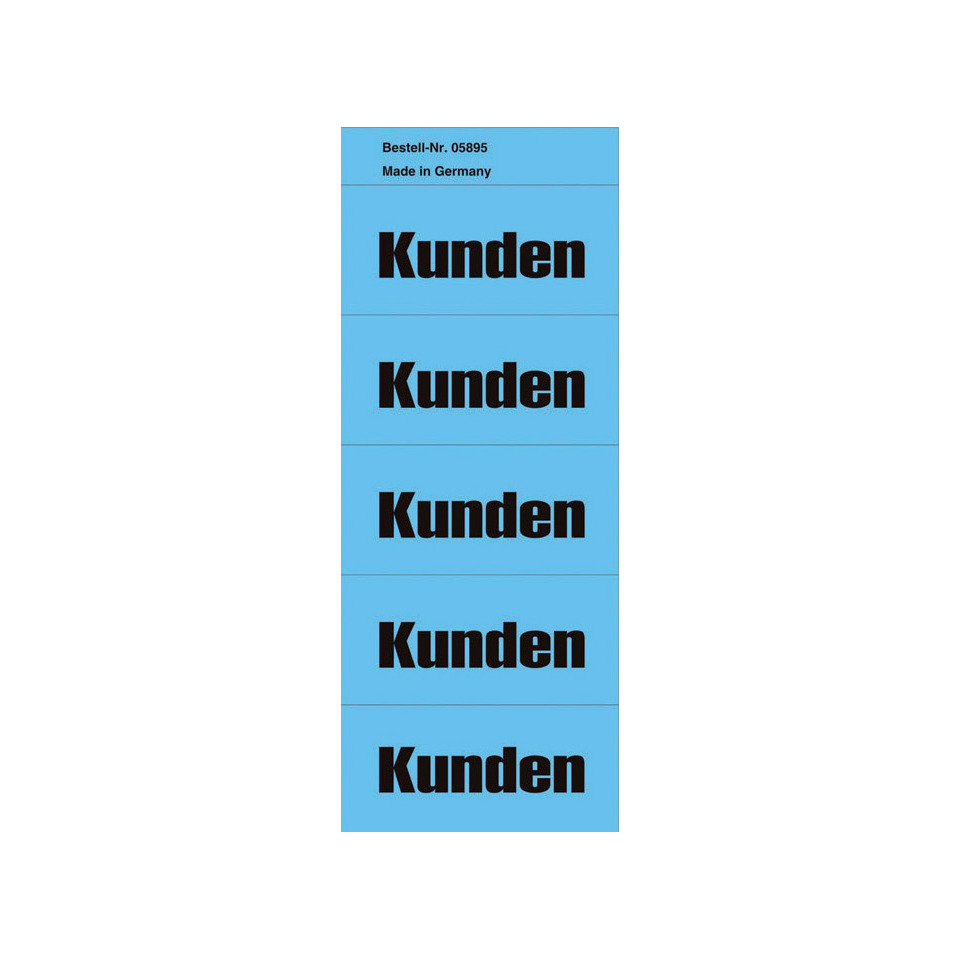 Inhaltsschilder Kunden - Beutel mit 100 Stück, blau