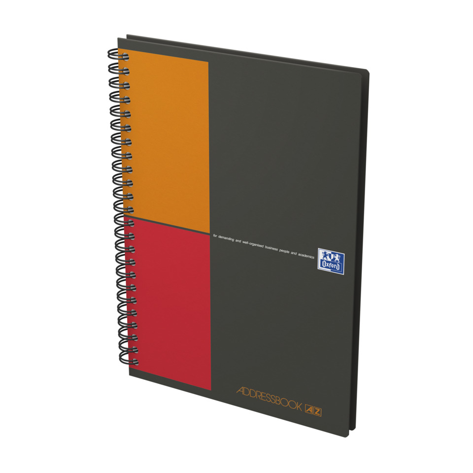 International Adressbook - PP-Deckel, schwarz, 2farbige Lineatur, A5+, 72 Blatt