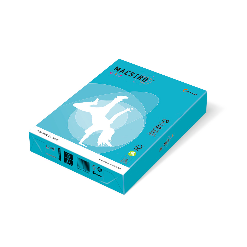 Kopierpapier MAESTRO® Color Intensiv, A4, 120g/m², 250 Blatt, wasserblau