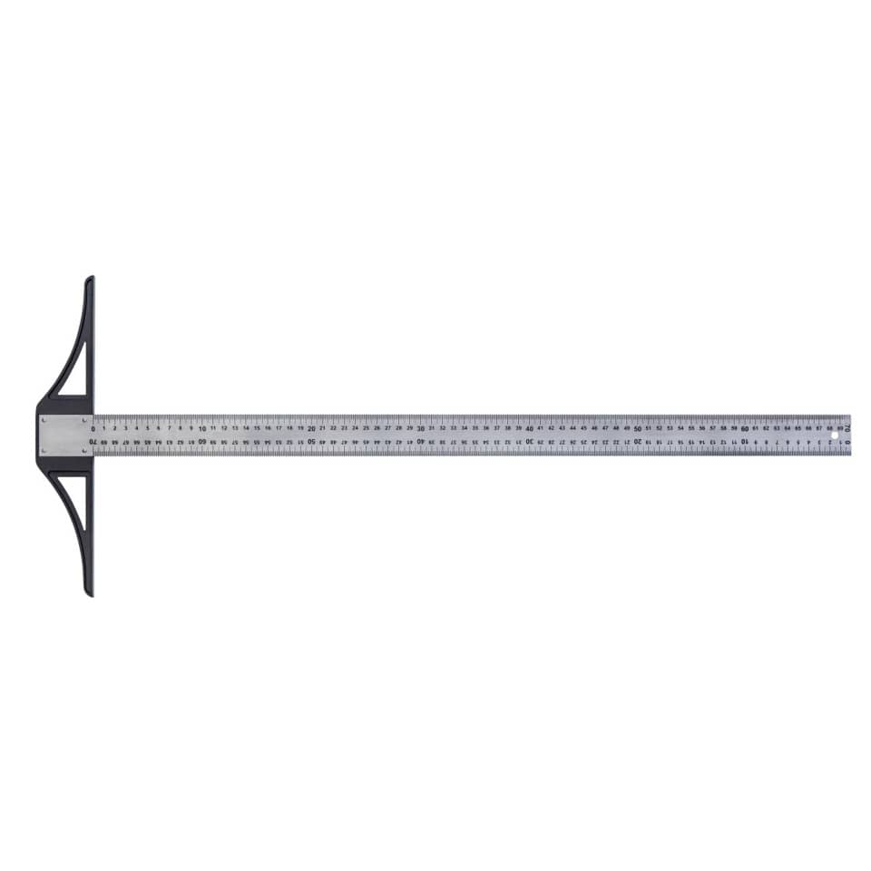 Präzisionszeichenschiene Edelstahl - 70 cm