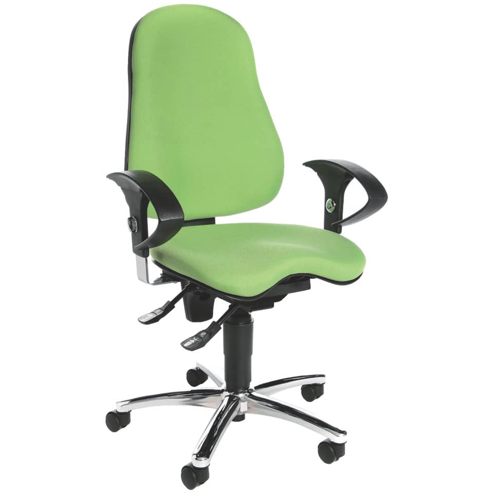 Fitness-Drehstuhl SITNESS 10 - apfelgrün, Teppichrollen