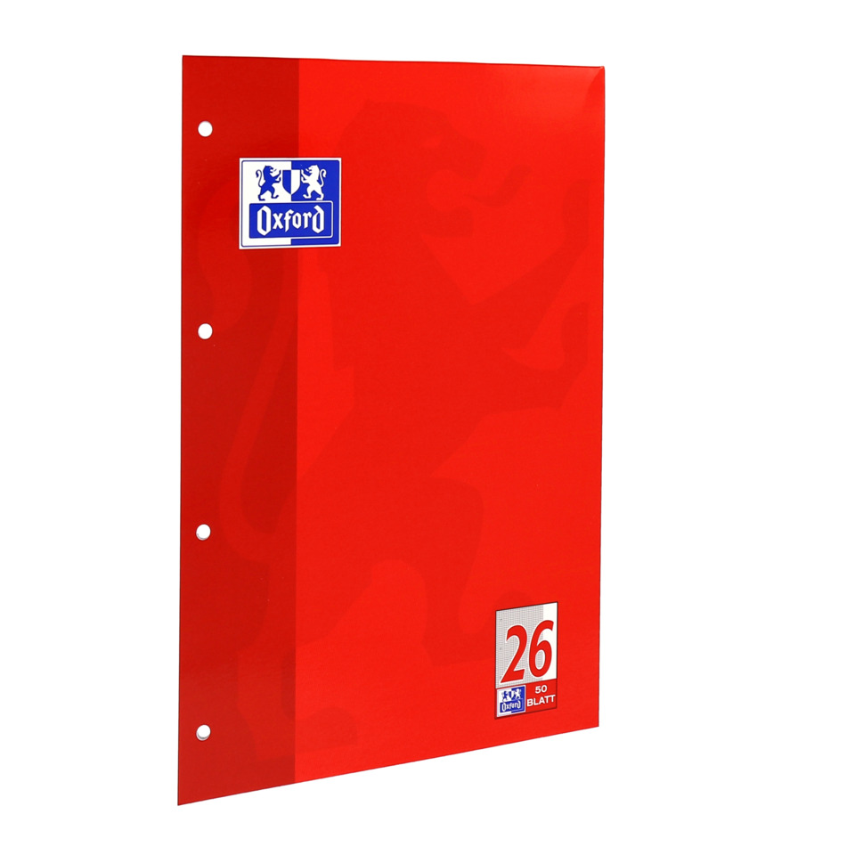 Schulblock Lin.26 - A4, 50 Blatt, 90 g/qm, 4-fach Lochung