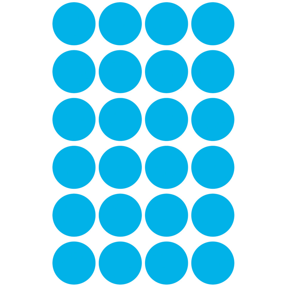 3005 Markierungspunkte - Ø 18 mm, 4 Blatt/96 Etiketten, blau