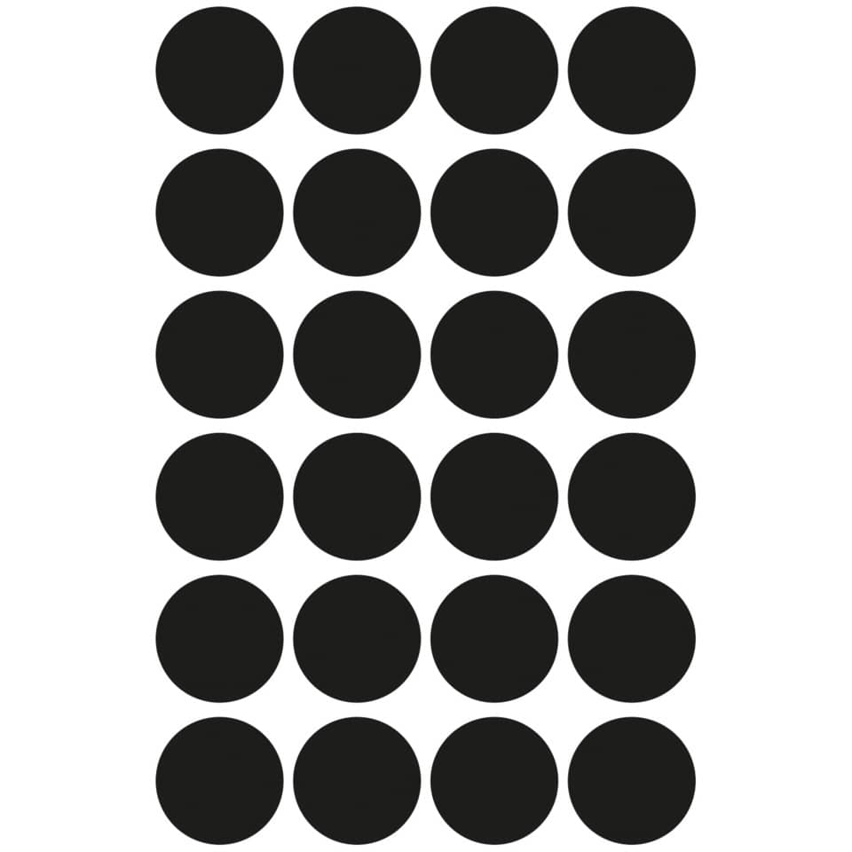 3003 Markierungspunkte - Ø 18 mm, 4 Blatt/96 Etiketten, schwarz