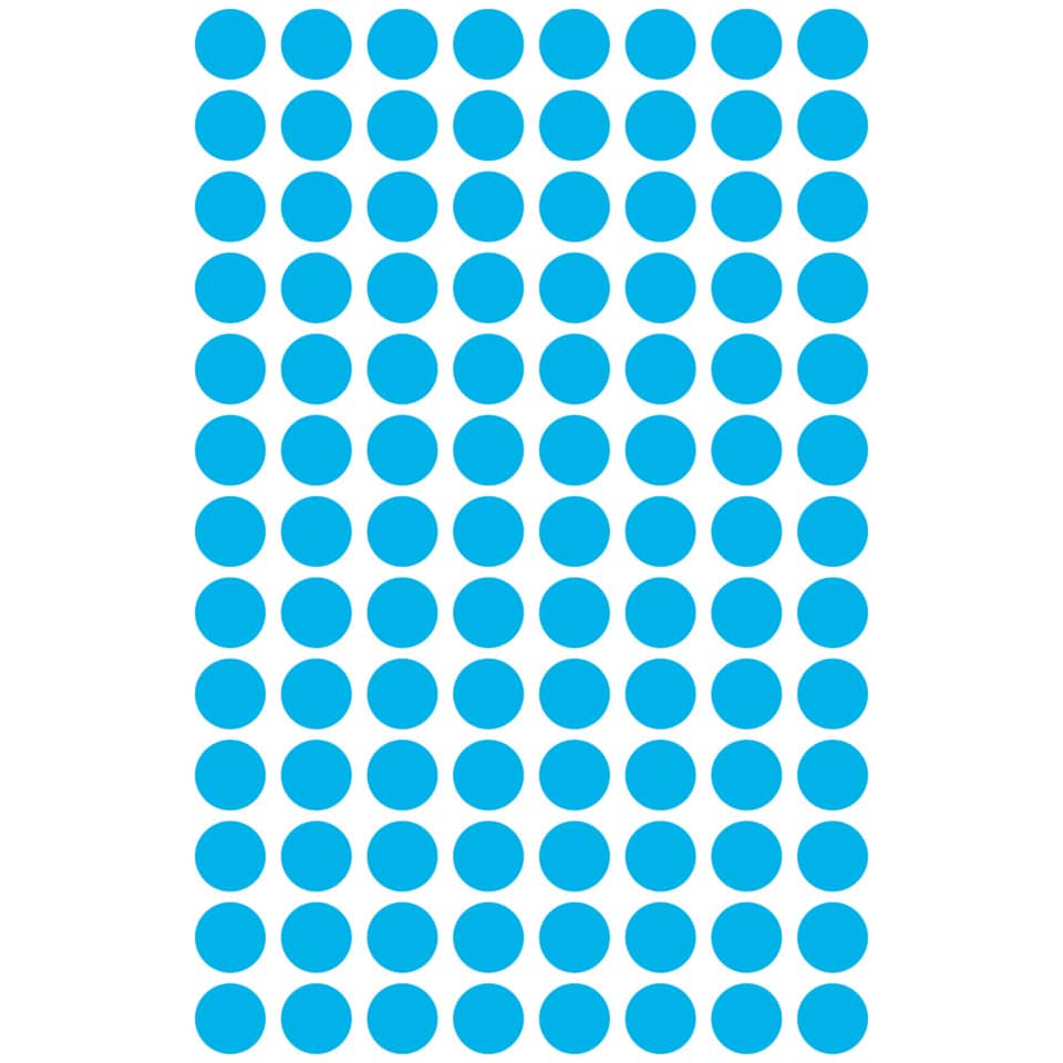 3011 Markierungspunkte - Ø 8 mm, 4 Blatt/416 Etiketten, blau