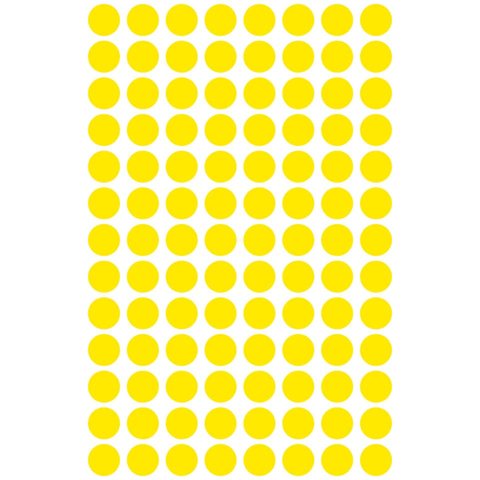 3013 Markierungspunkte - Ø 8 mm, 4 Blatt/416 Etiketten, gelb