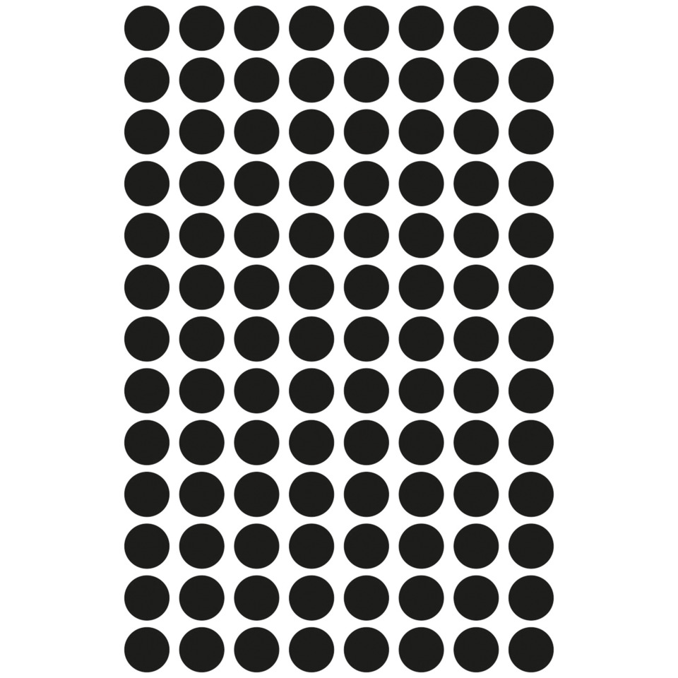 3009 Markierungspunkte - Ø 8 mm, 4 Blatt/416 Etiketten, schwarz