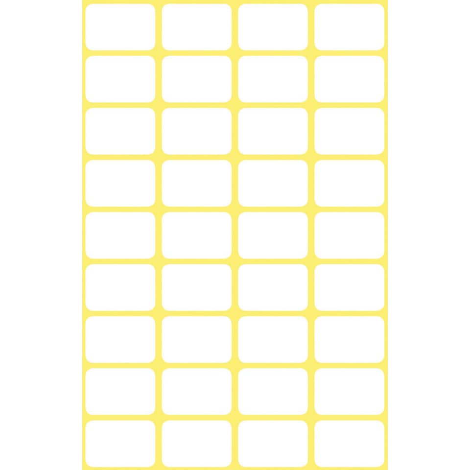 3042 Mini-Organisations-Etiketten, 18 x 12 mm, 6 Blatt/216 Etiketten, weiß