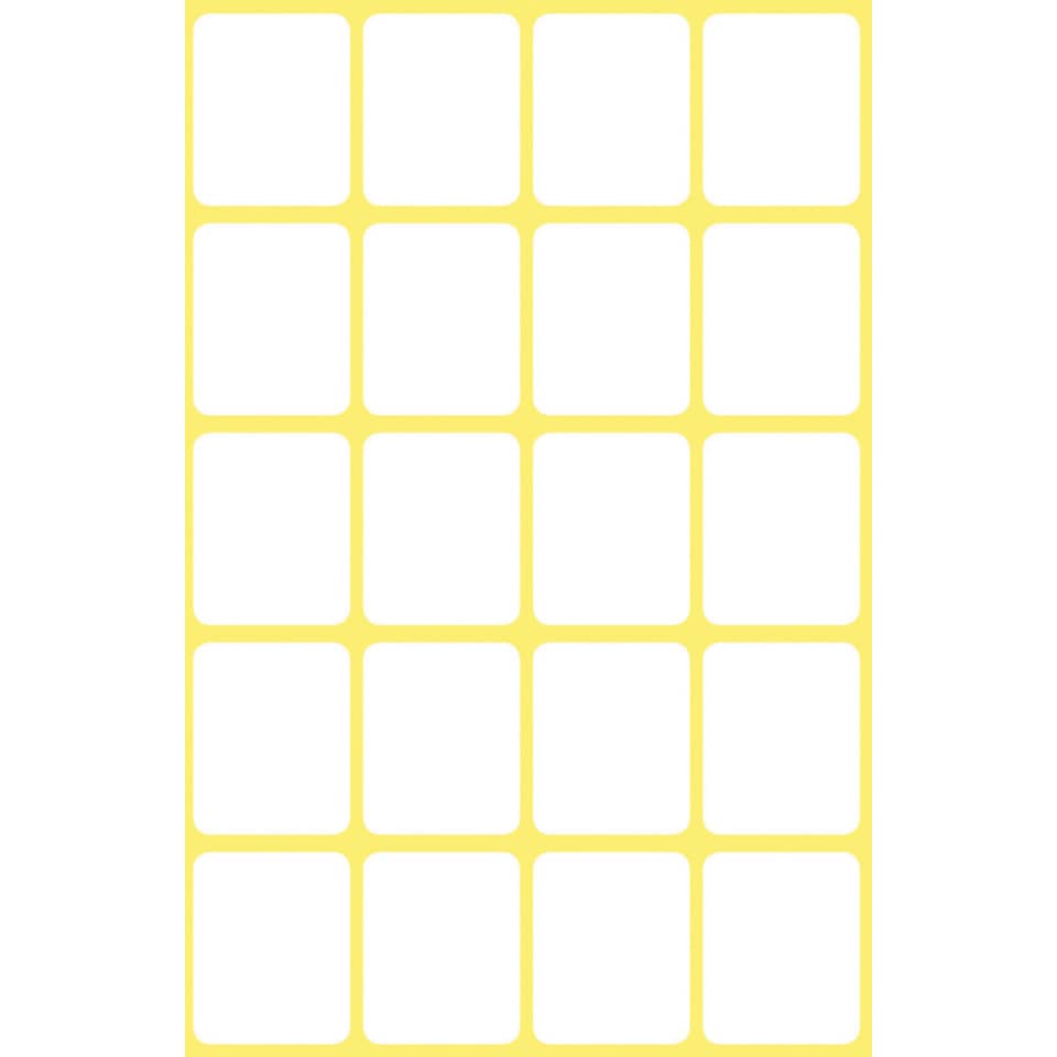3043 Mini-Organisations-Etiketten, 22 x 18 mm, 6 Blatt/120 Etiketten, weiß