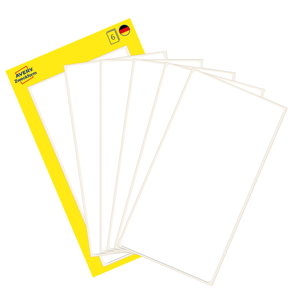 3047 Universal-Etiketten, 98 x 51 mm, 6 Blatt/6 Etiketten, weiß