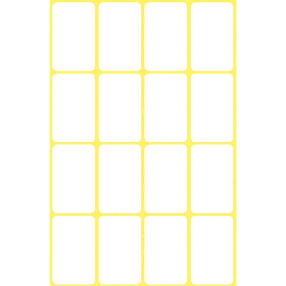 3074 Mini-Organisations-Etiketten, 29 x 18 mm, 6 Blatt/96 Etiketten, weiß