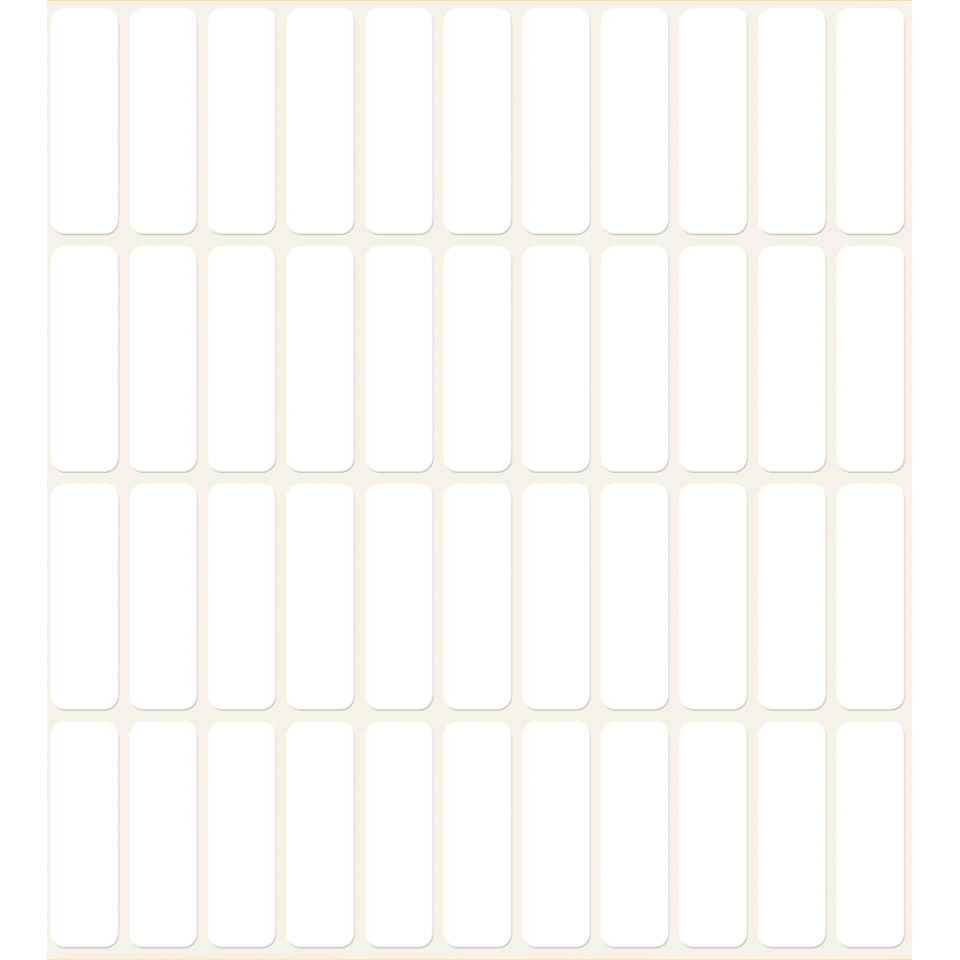 3320 Universal-Etiketten - 32 x 10 mm, weiß, 1.144 Etiketten/26 Blatt, permanent