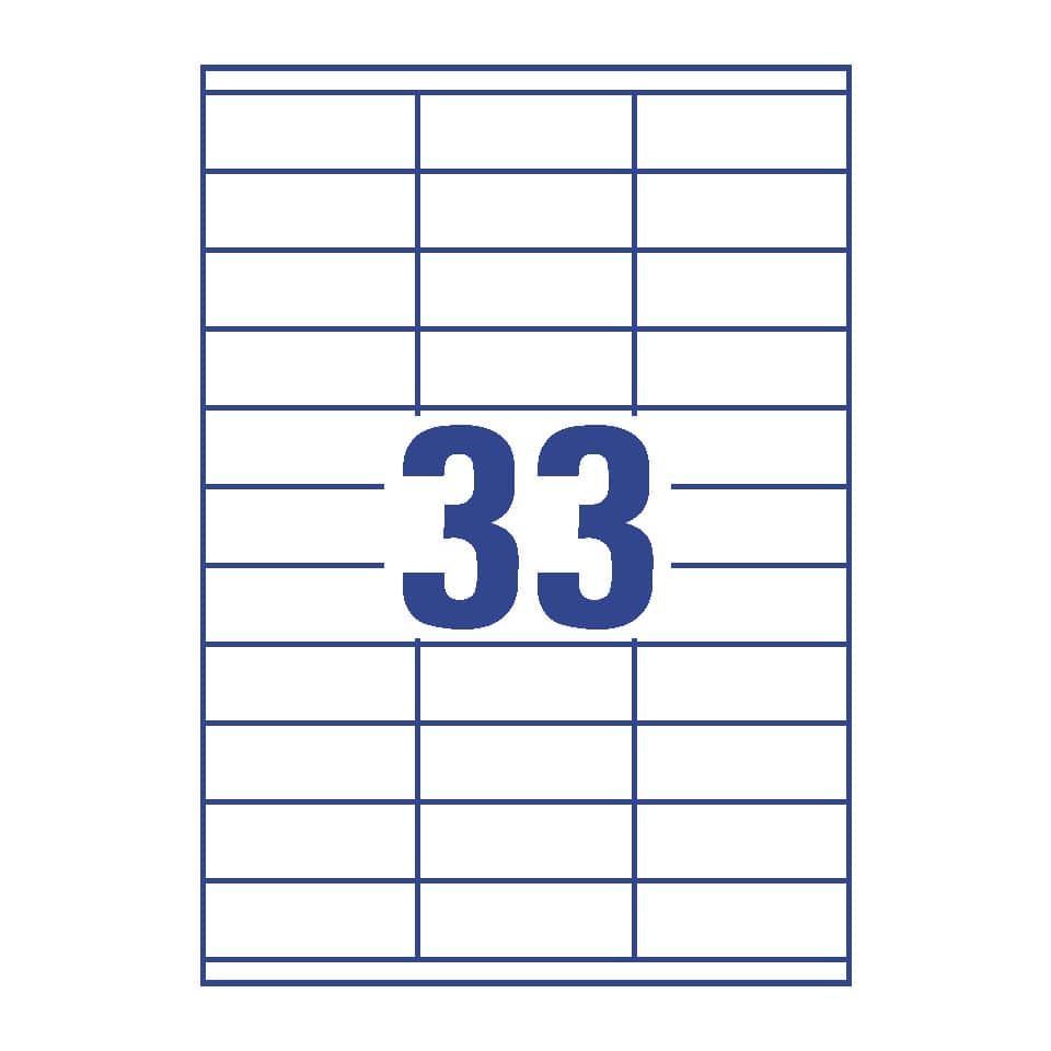 3421 Universal-Etiketten ultragrip - 70 x 25,4 mm, weiß, 3.300 Etiketten, permanent