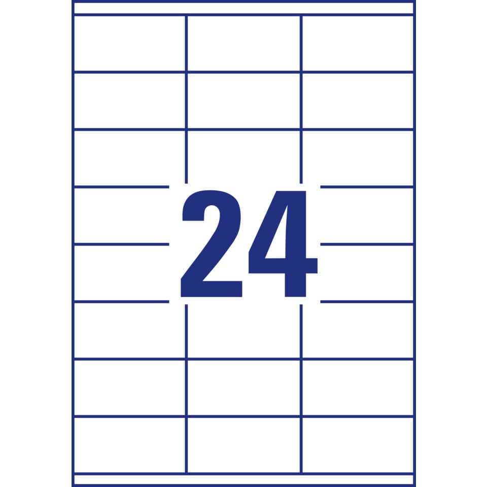 3422 Universal-Etiketten ultragrip - 70 x 35 mm, weiß, 2.400 Etiketten, permanent