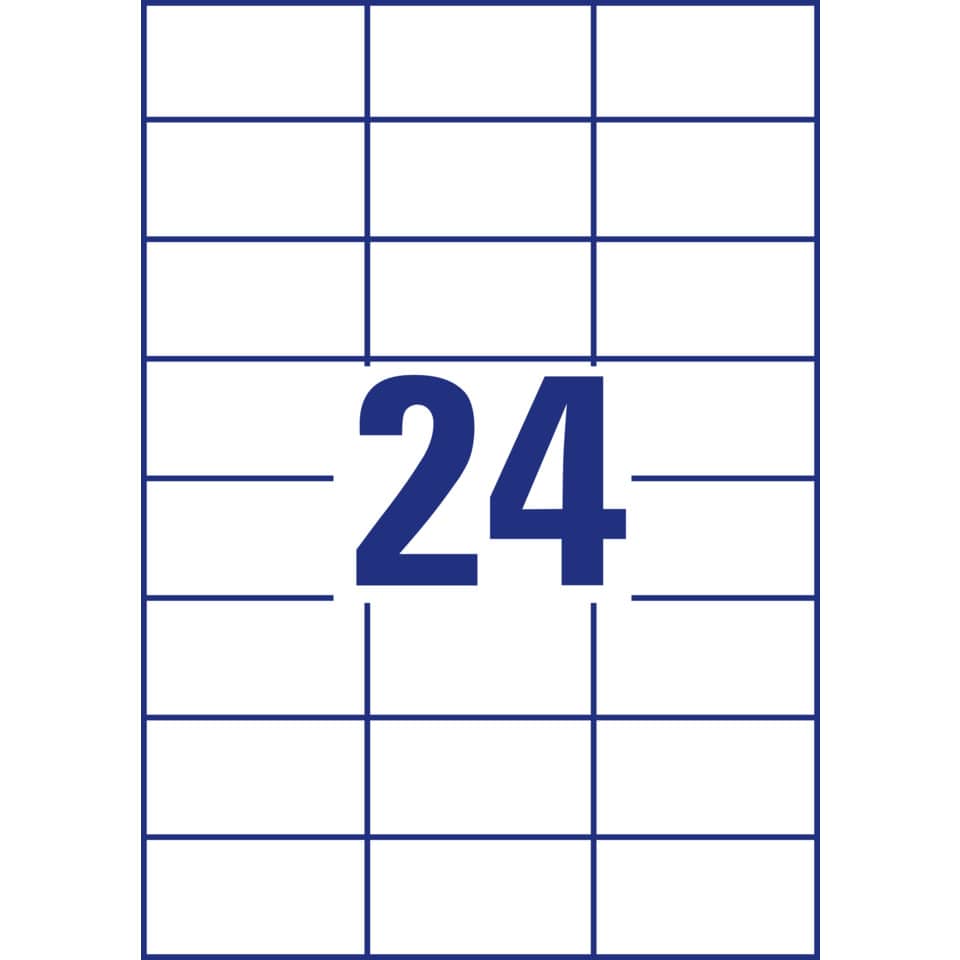 3474 Universal-Etiketten ultragrip - 70 x 37 mm, weiß, 2.400 Etiketten, permanent